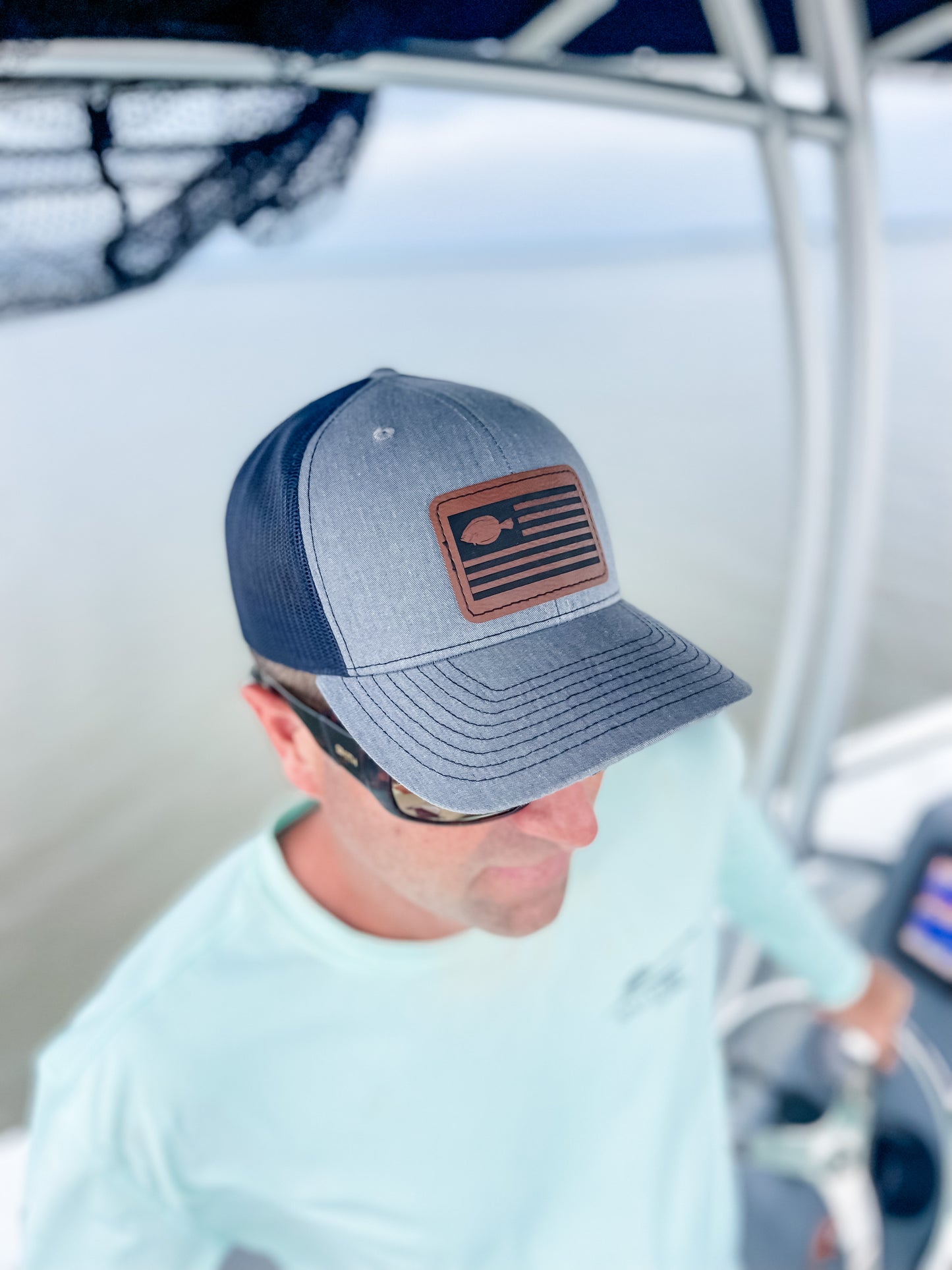 Flounder American Flag Hat