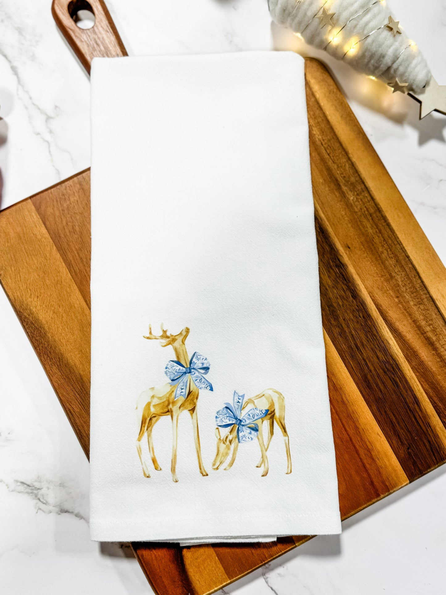 Christmas Deer Tea Towel