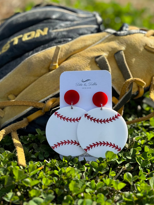 Large Baseball Earring