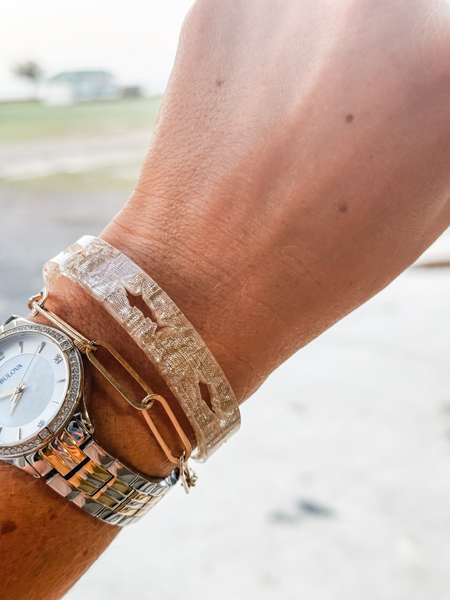 Gold Marlin Cuff Bracelet