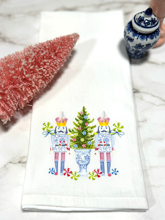 Peppermint Nutcracker Tea Towel