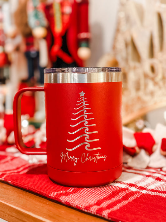 Wave Christmas Tree Tumbler