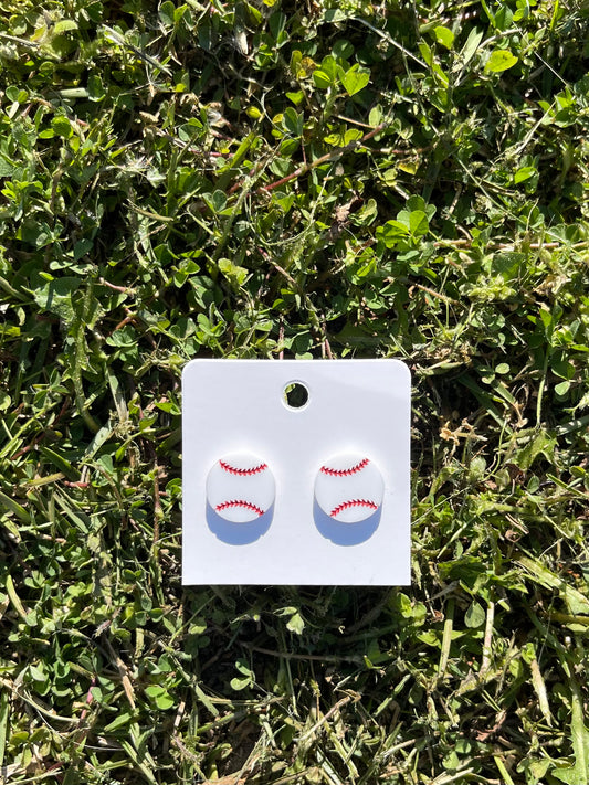 Baseball Stud Earrings